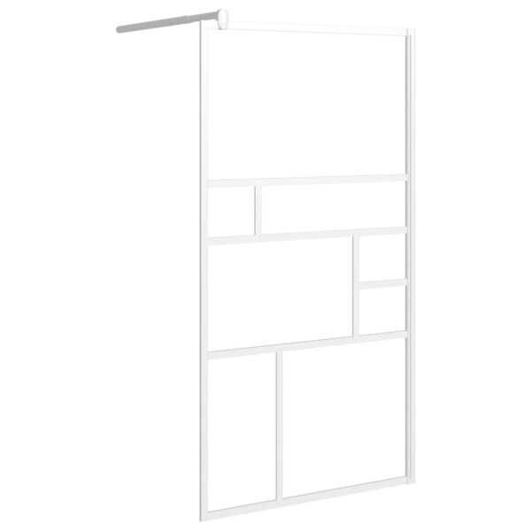 vidaXL Duschwand f&uuml;r Walk-In Dusche 100x195 cm ESG-Glas Wei&szlig;