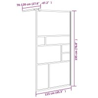 vidaXL Duschwand für Walk-In Dusche 115x195 cm ESG-Glas Weiß