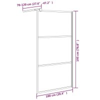 vidaXL Duschwand f&uuml;r Walk-In Dusche 100x195cm ESG Halbmattiert Schwarz