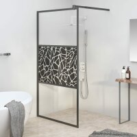 vidaXL Duschwand für Walk-In Dusche 115x195 cm ESG...