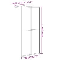 vidaXL Duschwand f&uuml;r Walk-in Dusche 80x195 cm Dunkles Sicherheitsglas