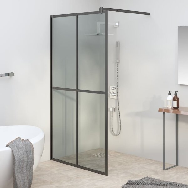 vidaXL Duschwand f&uuml;r Walk-in Dusche 100x195cm Dunkles Sicherheitsglas