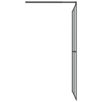 vidaXL Duschwand f&uuml;r Walk-in Dusche 100x195cm Dunkles Sicherheitsglas