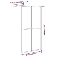 vidaXL Duschwand f&uuml;r Walk-in Dusche 100x195cm Dunkles Sicherheitsglas