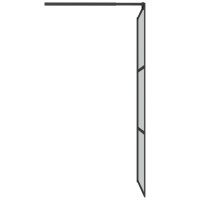 vidaXL Duschwand f&uuml;r Walk-In Dusche 90x195 cm Dunkel ESG Glas Schwarz