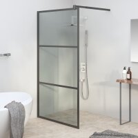 vidaXL Duschwand f&uuml;r Walk-In Dusche 115x195 cm Dunkel ESG Glas Schwarz