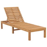 vidaXL Sonnenliegen 2 Stk. Massivholz Teak