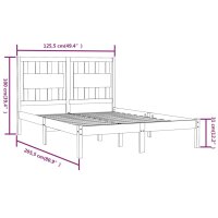 vidaXL Massivholzbett Kiefer 120x200 cm