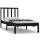 vidaXL Massivholzbett Schwarz Kiefer 75x190 cm 2FT6 Small Single