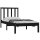 vidaXL Massivholzbett Schwarz Kiefer 75x190 cm 2FT6 Small Single