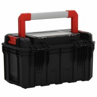 vidaXL Werkzeugkoffer Schwarz und Rot 45x28x26,5 cm