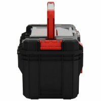 vidaXL Werkzeugkoffer Schwarz und Rot 55x28x26,5 cm