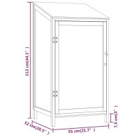 vidaXL Ger&auml;teschuppen Wei&szlig; 55x52x112 cm Massivholz Tanne