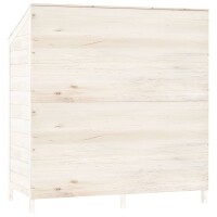 vidaXL Ger&auml;teschuppen Wei&szlig; 102x52x112 cm Massivholz Tanne