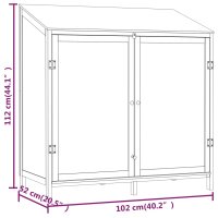 vidaXL Ger&auml;teschuppen Wei&szlig; 102x52x112 cm Massivholz Tanne