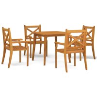 vidaXL 5-tlg. Garten-Essgruppe Massivholz Akazie