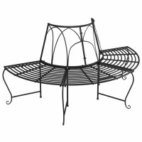 vidaXL Baumbänke Halbrund 2 Stk. Ø159 cm...