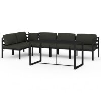 vidaXL 6-tlg. Garten-Lounge-Set mit Kissen Aluminium...