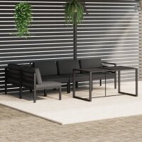 vidaXL 6-tlg. Garten-Lounge-Set mit Kissen Aluminium Anthrazit