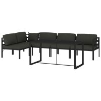 vidaXL 6-tlg. Garten-Lounge-Set mit Kissen Aluminium Anthrazit