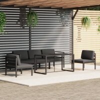 vidaXL 6-tlg. Garten-Lounge-Set mit Kissen Aluminium...