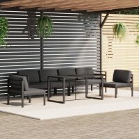 vidaXL 7-tlg. Garten-Lounge-Set mit Kissen Aluminium Anthrazit