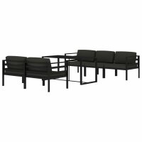 vidaXL 6-tlg. Garten-Lounge-Set mit Kissen Aluminium Anthrazit