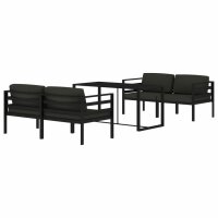 vidaXL 5-tlg. Garten-Lounge-Set mit Kissen Aluminium Anthrazit