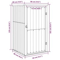 vidaXL Ger&auml;tehaus Anthrazit 88x89x161 cm Verzinkter Stahl