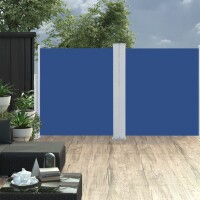 vidaXL Seitenmarkise Ausziehbar Blau 160x600 cm