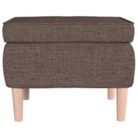 vidaXL Hocker mit Holzbeinen Taupe Stoff