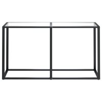 vidaXL Konsolentisch Transparent 140x35x75,5 cm Hartglas