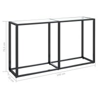 vidaXL Konsolentisch Transparent 140x35x75,5 cm Hartglas