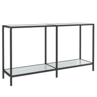 vidaXL Konsolentisch Weiß 140x35x75,5 cm Hartglas