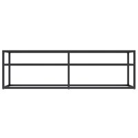 vidaXL TV-Schrank Schwarz Marmor-Optik 140x40x40,5 cm Hartglas