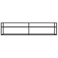 vidaXL TV-Schrank Schwarz 180x40x40,5 cm Hartglas