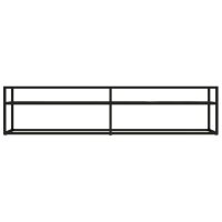 vidaXL TV-Schrank Schwarz Marmor-Optik 180x40x40,5 cm Hartglas