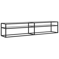 vidaXL TV-Schrank Transparent 200x40x40,5 cm Hartglas