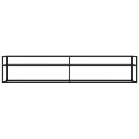 vidaXL TV-Schrank Schwarz 200x40x40,5 cm Hartglas