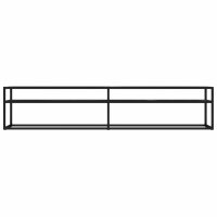 vidaXL TV-Schrank Schwarz Marmor-Optik 200x40x40,5 cm Hartglas