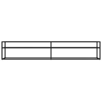 vidaXL TV-Schrank Schwarz 220x40x40,5 cm Hartglas