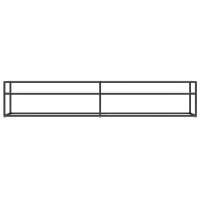 vidaXL TV-Schrank Wei&szlig; Marmor-Optik 220x40x40,5 cm Hartglas