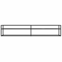 vidaXL TV-Schrank Schwarz Marmor-Optik 220x40x40,5 cm Hartglas