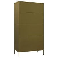 vidaXL Kleiderschrank Olivgrün 90x50x180 cm Stahl