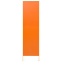 vidaXL Kleiderschrank Orange 90x50x180 cm Stahl