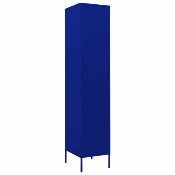 vidaXL Schlie&szlig;fachschrank Marineblau 35x46x180 cm Stahl