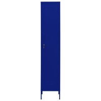 vidaXL Schlie&szlig;fachschrank Marineblau 35x46x180 cm Stahl