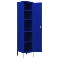 vidaXL Schlie&szlig;fachschrank Marineblau 35x46x180 cm Stahl