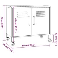 vidaXL Lagerschrank Olivgr&uuml;n 60x35x56 cm Stahl