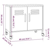 vidaXL Lagerschrank Orange 60x35x56 cm Stahl